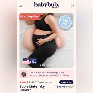 NWT Baby Bub - Maternity Support Pillow